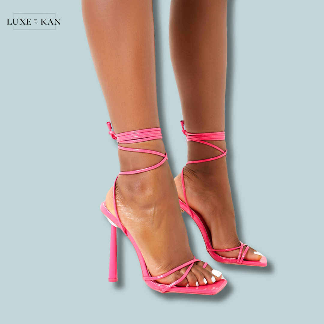 Long lace up heels online