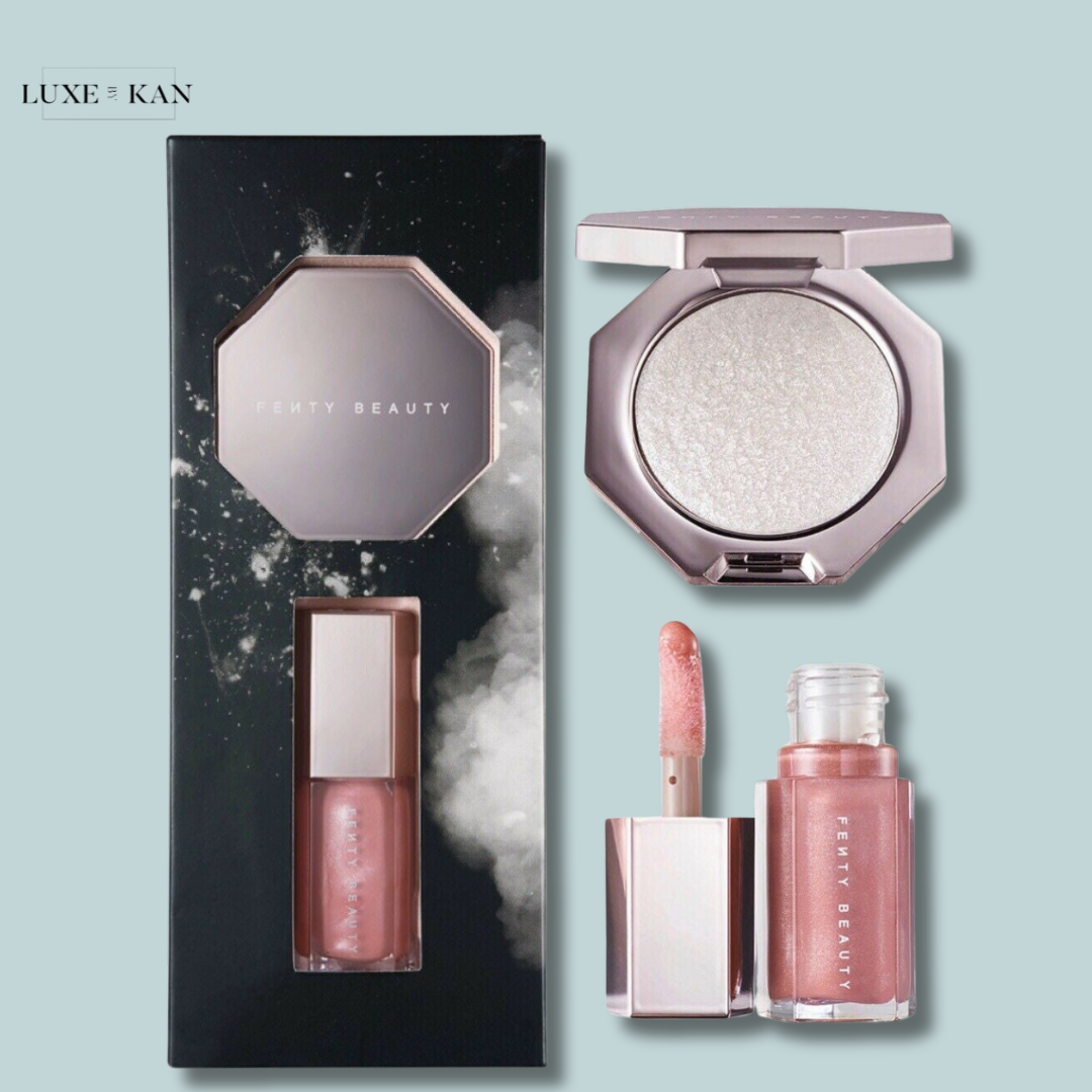 Fenty Beauty Diamond Bomb Baby Mini Lip Set Highlighter Luxe by Kan