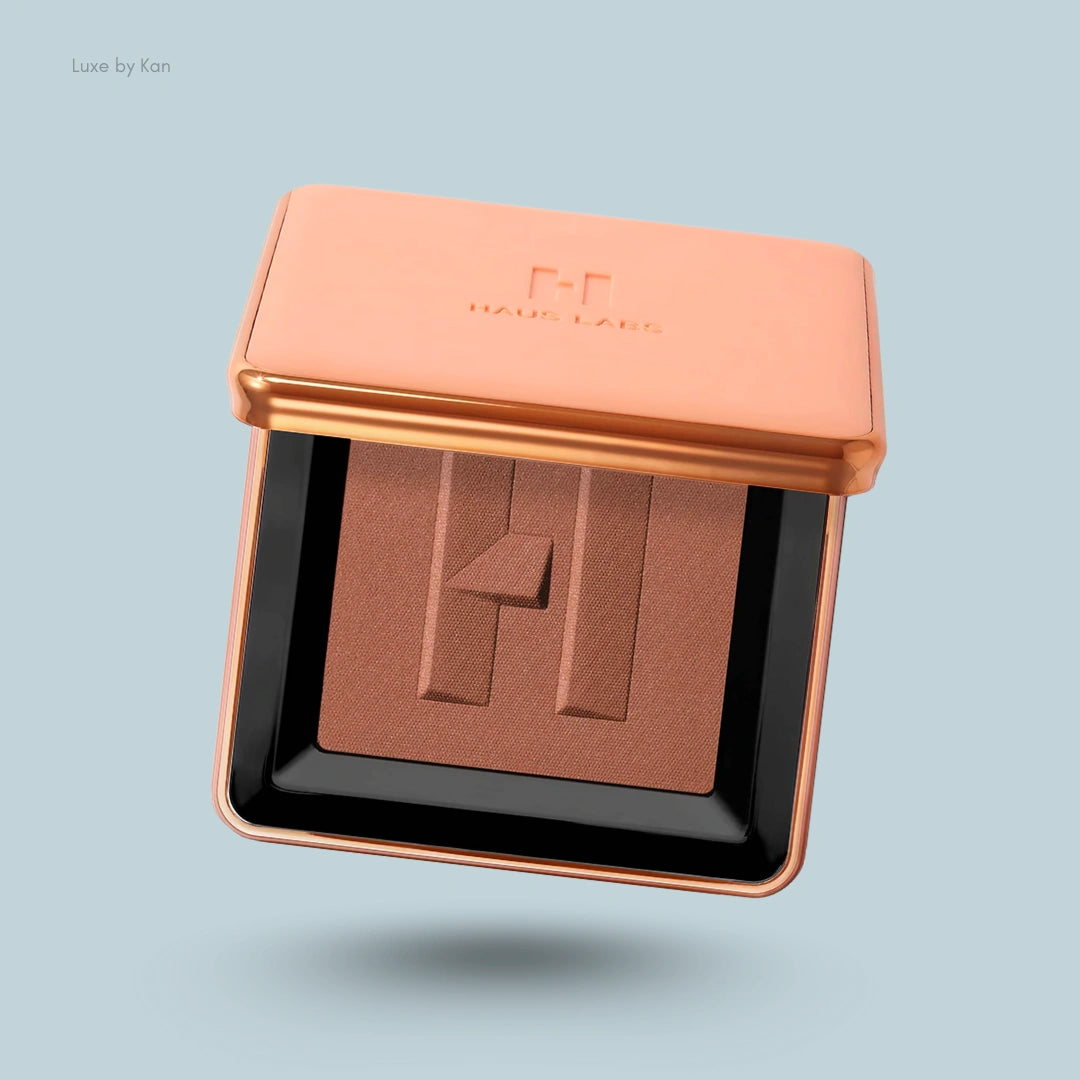 HAUS LABS Power Sculpt Velvet Bronzer مع زهرة العطاس المخمرة
