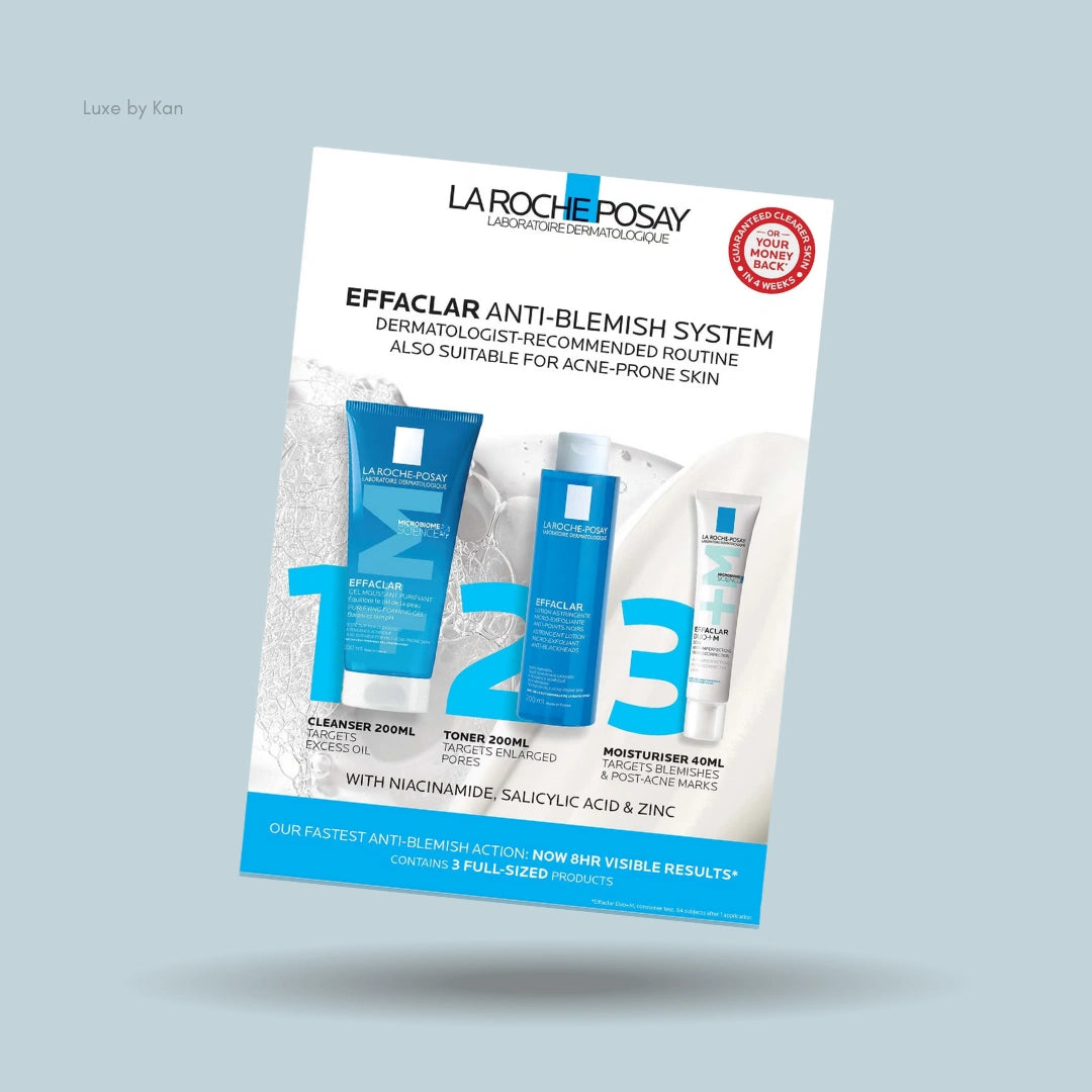 LA ROCHE-POSAY EFFACLAR 3-STEP ANTI BLEMISH SYSTEM 440ML