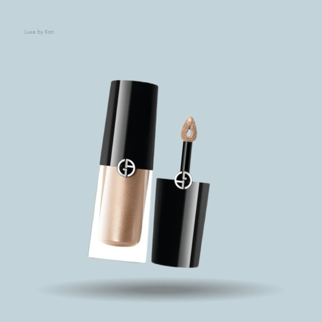 Armani eye tint liquid shadow in caramel color, with applicator.