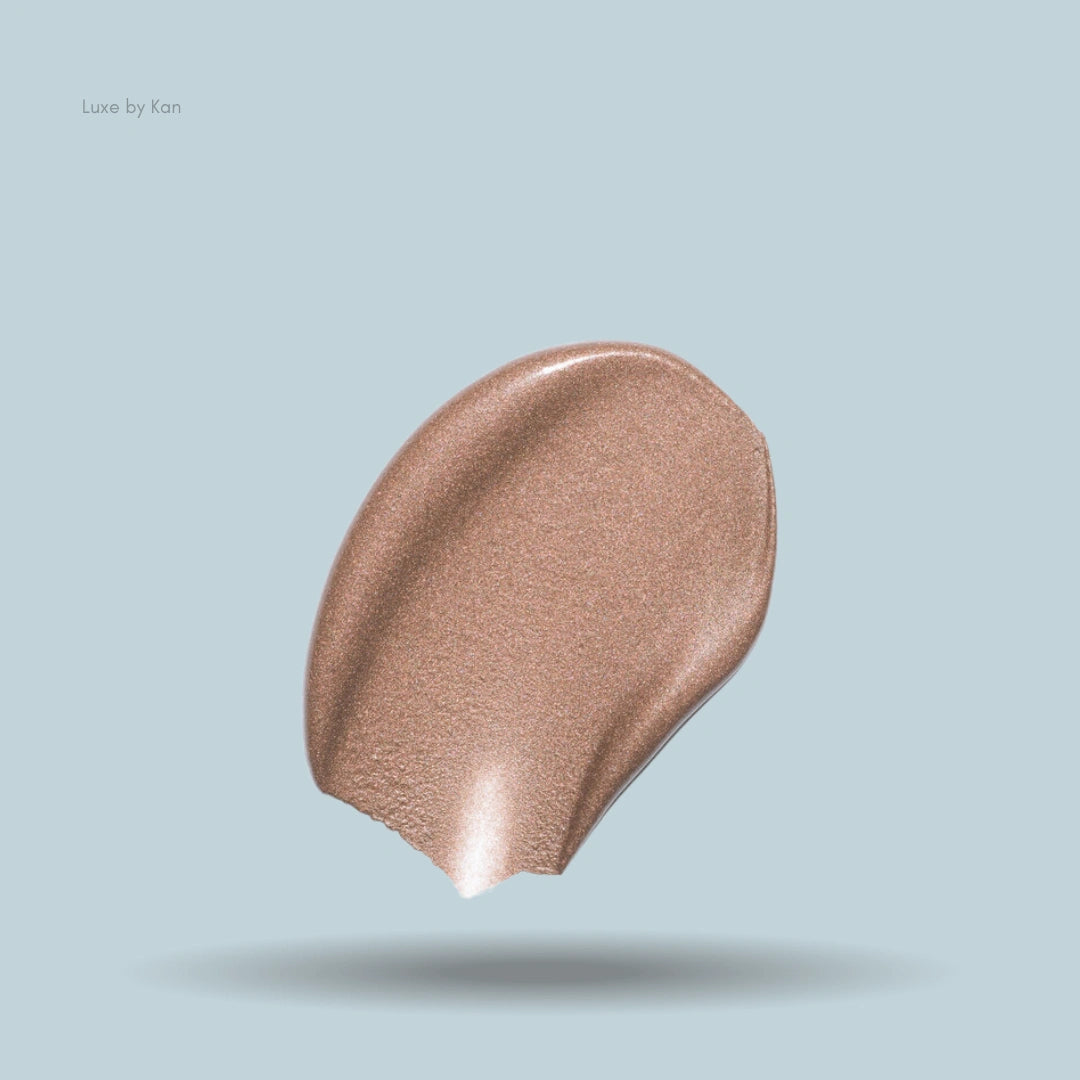 Caramel liquid eyeshadow swatch.