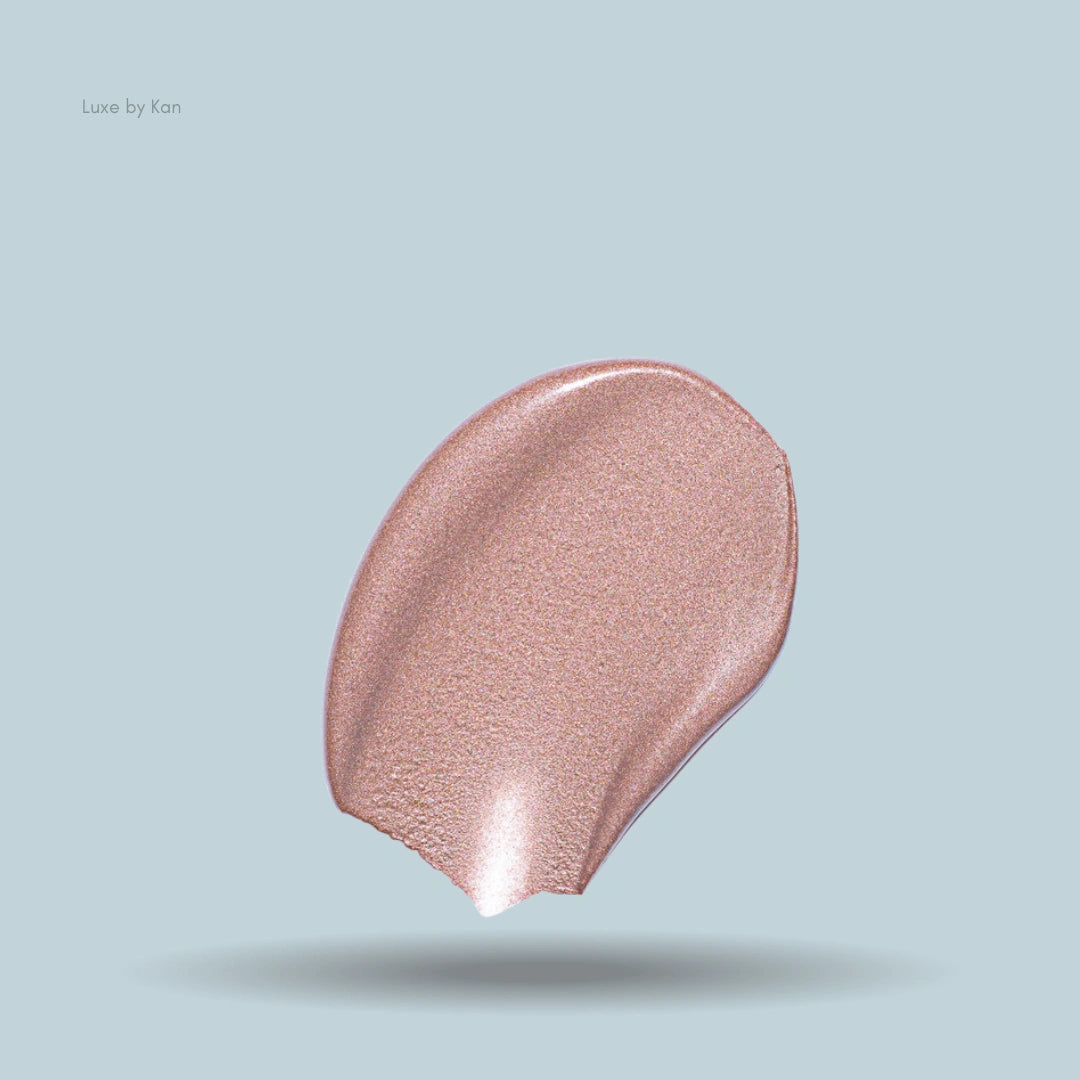 Smear of Armani caramel eye tint liquid eyeshadow.