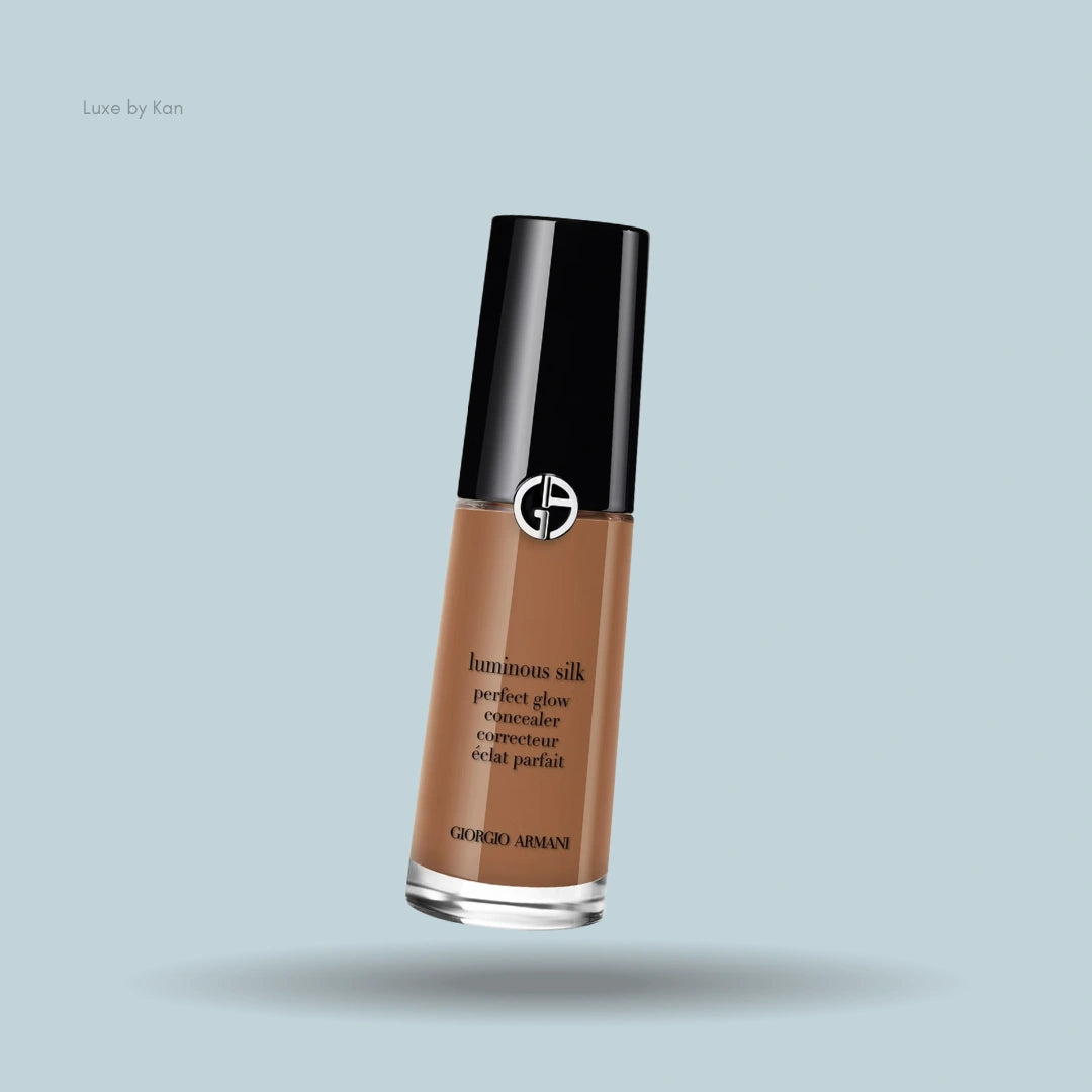 Brown Armani Luminous Silk concealer bottle with a black cap.