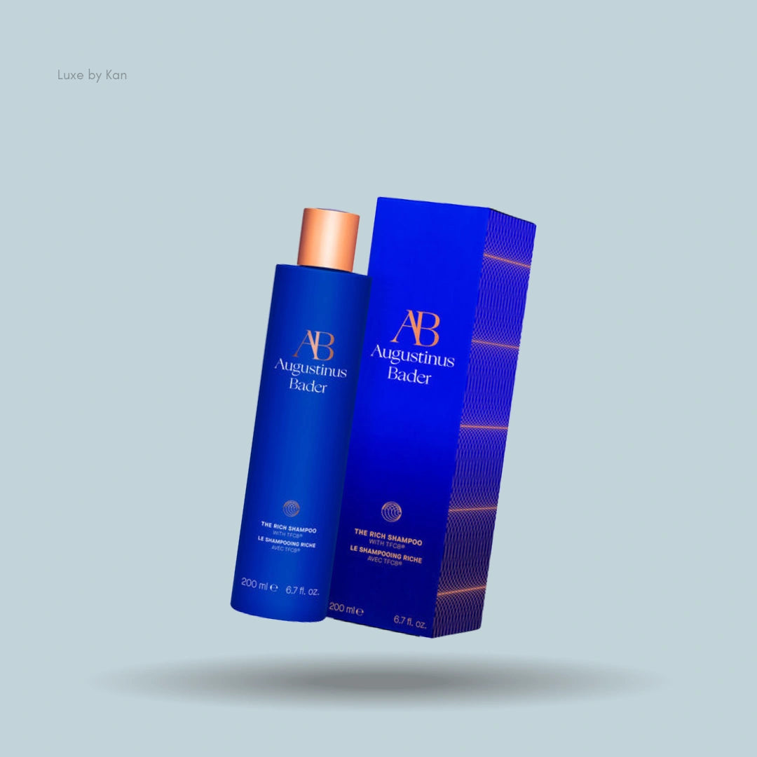 Augustinus Bader 'The Rich Shampoo' bottle and box.