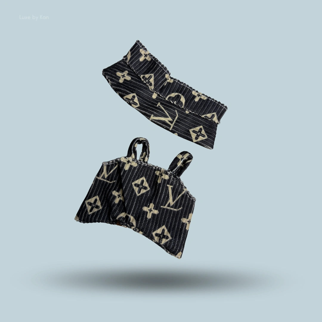 Pop Mart Labubu Doll Luxe Monogram Outfit - 2 Piece Set