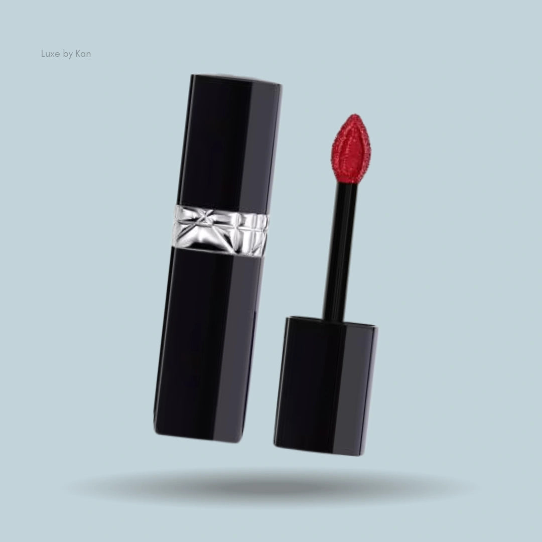 Dior Rouge Dior Forever Lacquer lipstick tube with applicator.