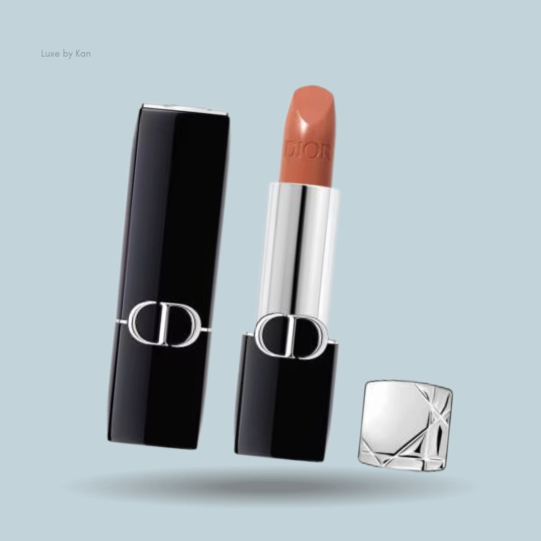 Dior Rouge New Velvet Lipstick in a neutral shade.