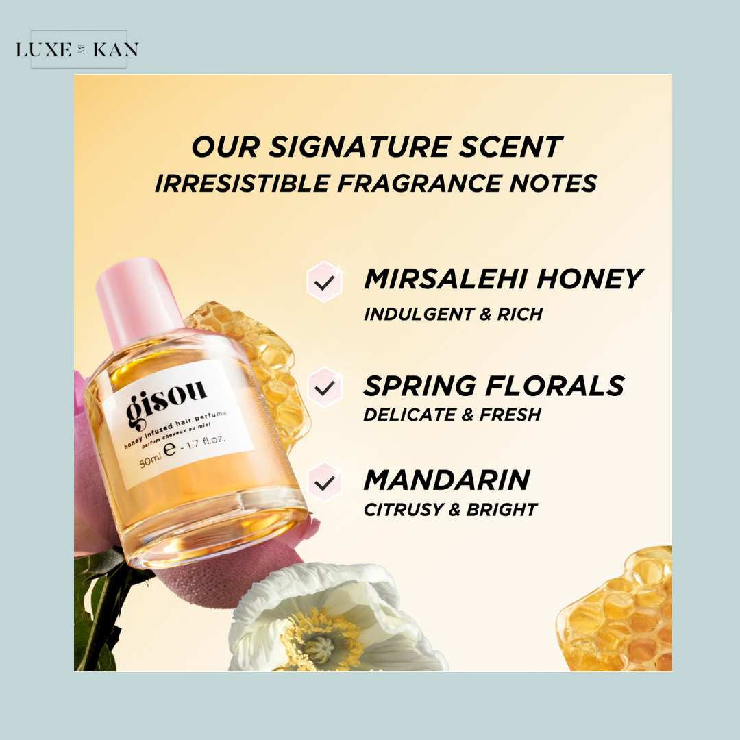 Gisou honey infused hair perfume bottle