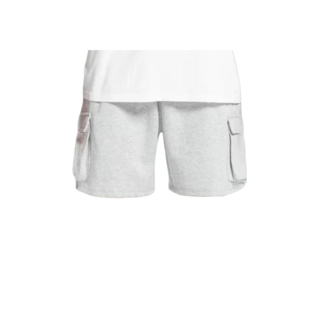 Gymshark men's crest cargo shorts, paired with a white t-shirt.