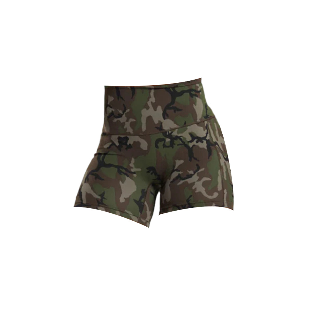 Gymshark legacy camo printed athletic shorts.