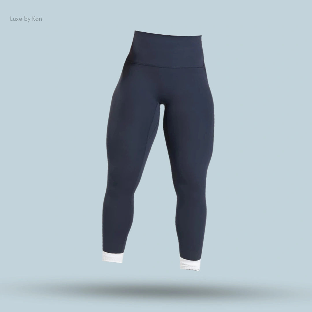 Gymshark legacy regular leggings with white trim at the ankle.