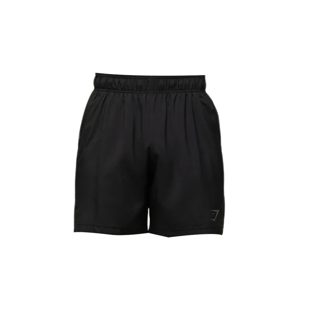 Gymshark athletic shorts with an elastic waistband and small logo on the side.