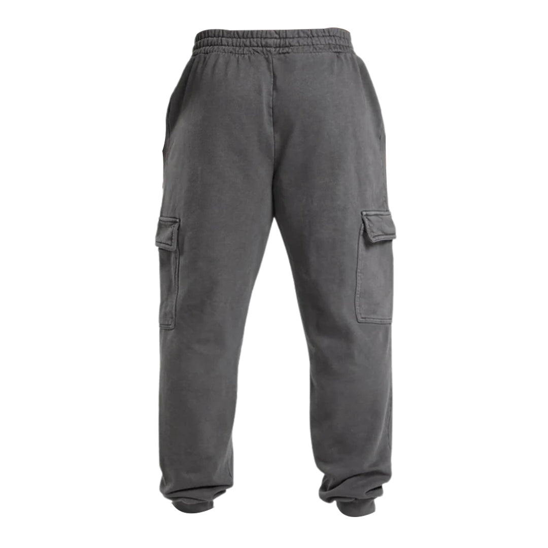 Men's premium legacy cargo pants with an elastic waistband, side pockets, and a relaxed fit.