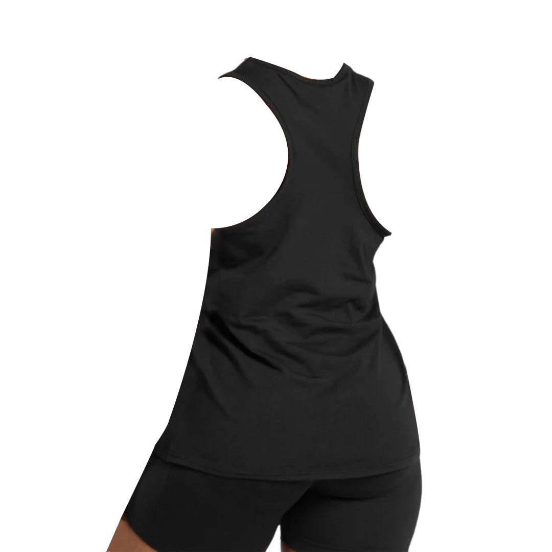 Back view of the Gymshark Training Cotton Tank Top paired with matching shorts.