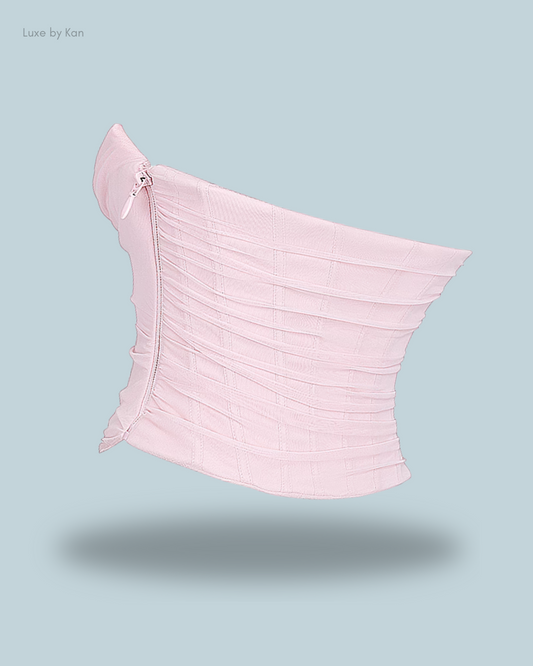 A stylish House of CB burgundy faux leather jacket featuring long sleeves and a sleek zip closure at the back.