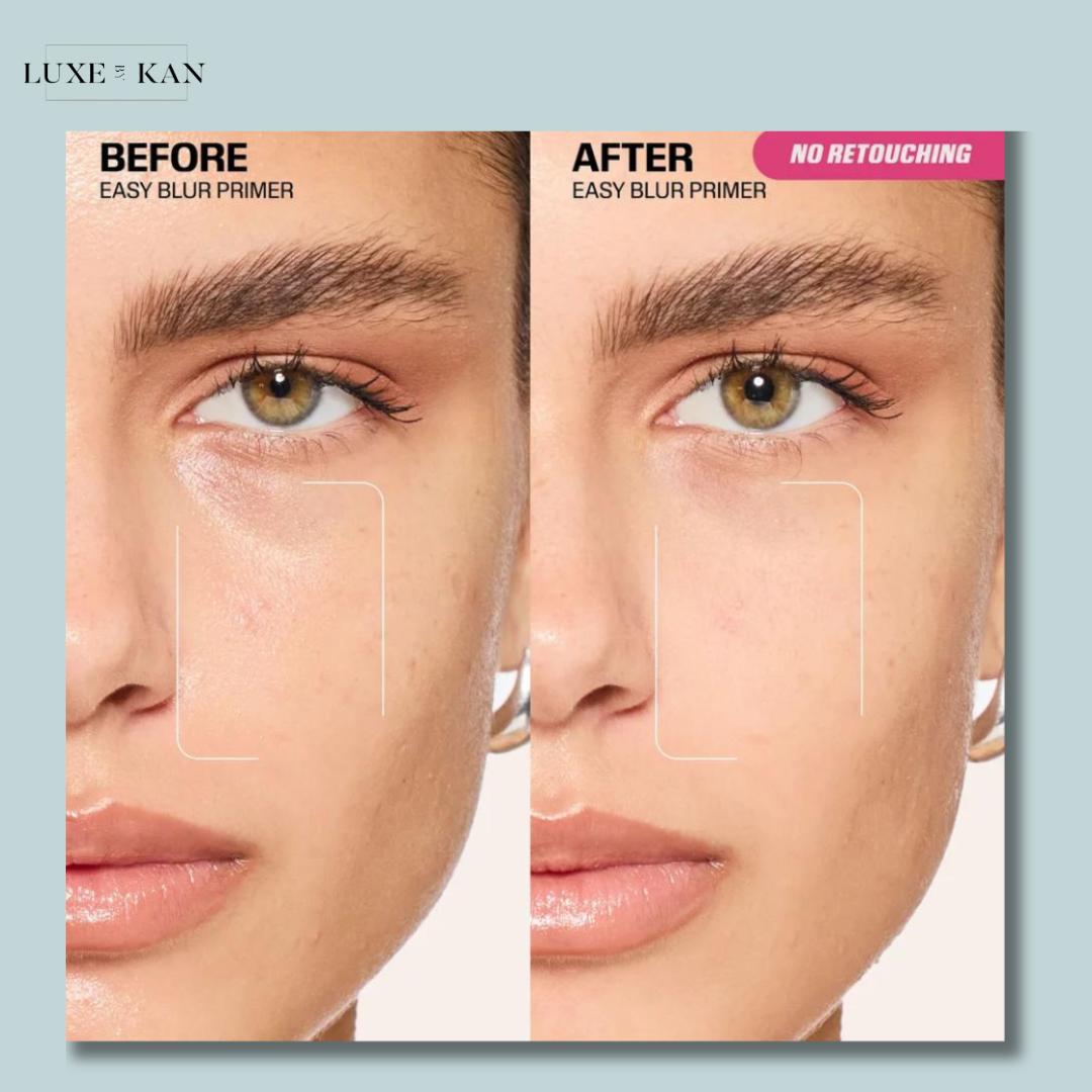 A beauty magazine cover featuring a close-up of smooth, radiant skin and glossy lips, highlighting a natural makeup look.