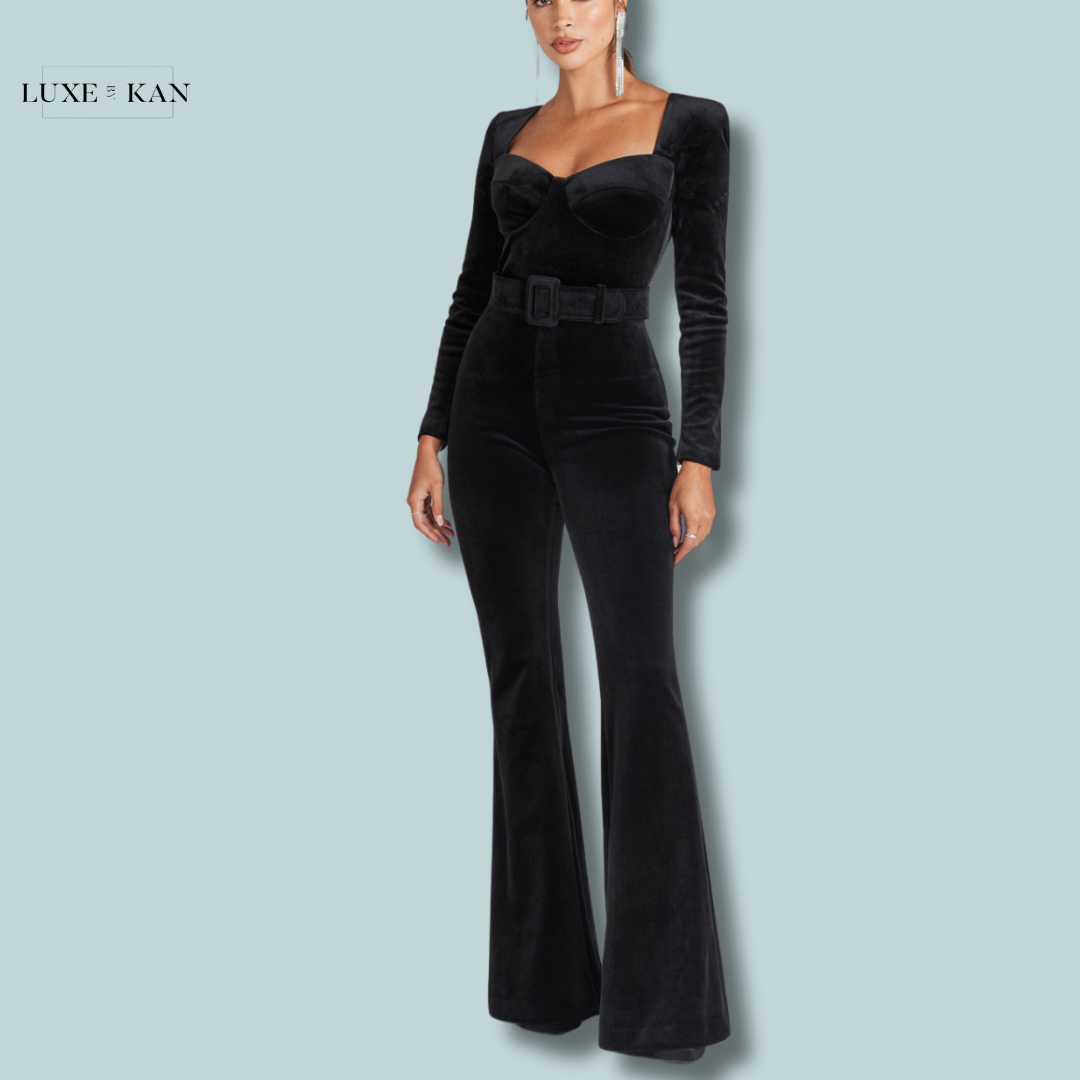 NADINE MERABI NATALIA BLACK JUMPSUIT