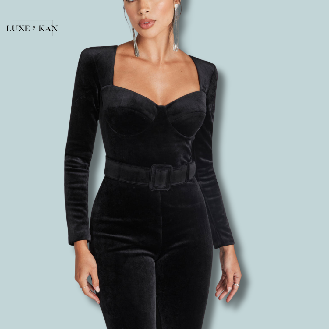 NADINE MERABI NATALIA BLACK JUMPSUIT