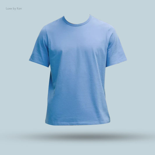 A light blue Lululemon Organic Cotton Classic-Fit T-Shirt, displayed front-facing.
