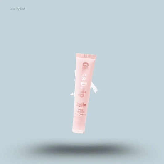 Kylie Cosmetics Gloss Drip Lip Gloss 14ml tube and swatch on blue background — LBK India