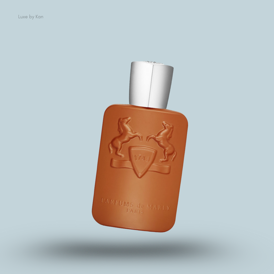 Parfums de Marly Althaïr eau de parfum in a brown bottle with silver cap.
