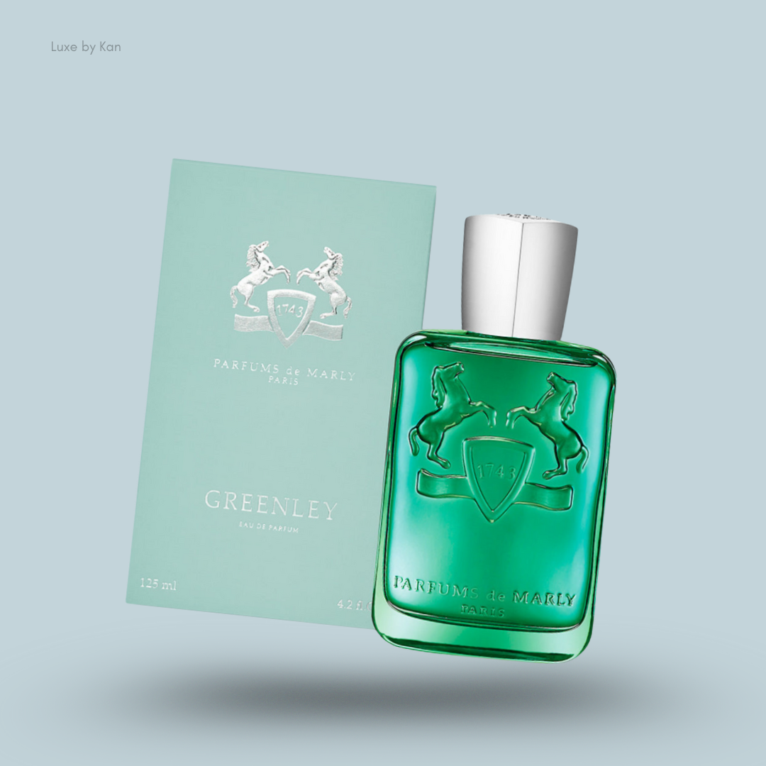 Green Parfums de Marly 'Greenley' bottle and box.