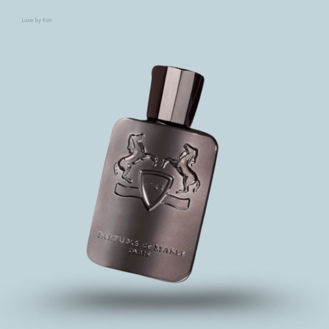 Parfums de Marly Herod Eau de Parfum spray bottle with the brand emblem of two horses on the front.