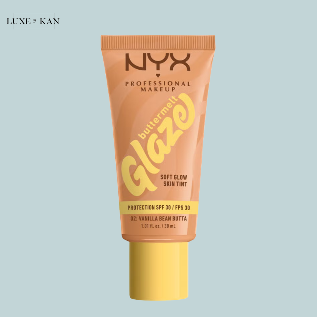 NYX Professional Makeup Buttermelt Glaze Soft Glow Skin Tint + SPF/FPS 30 Foundation (Various Shades)