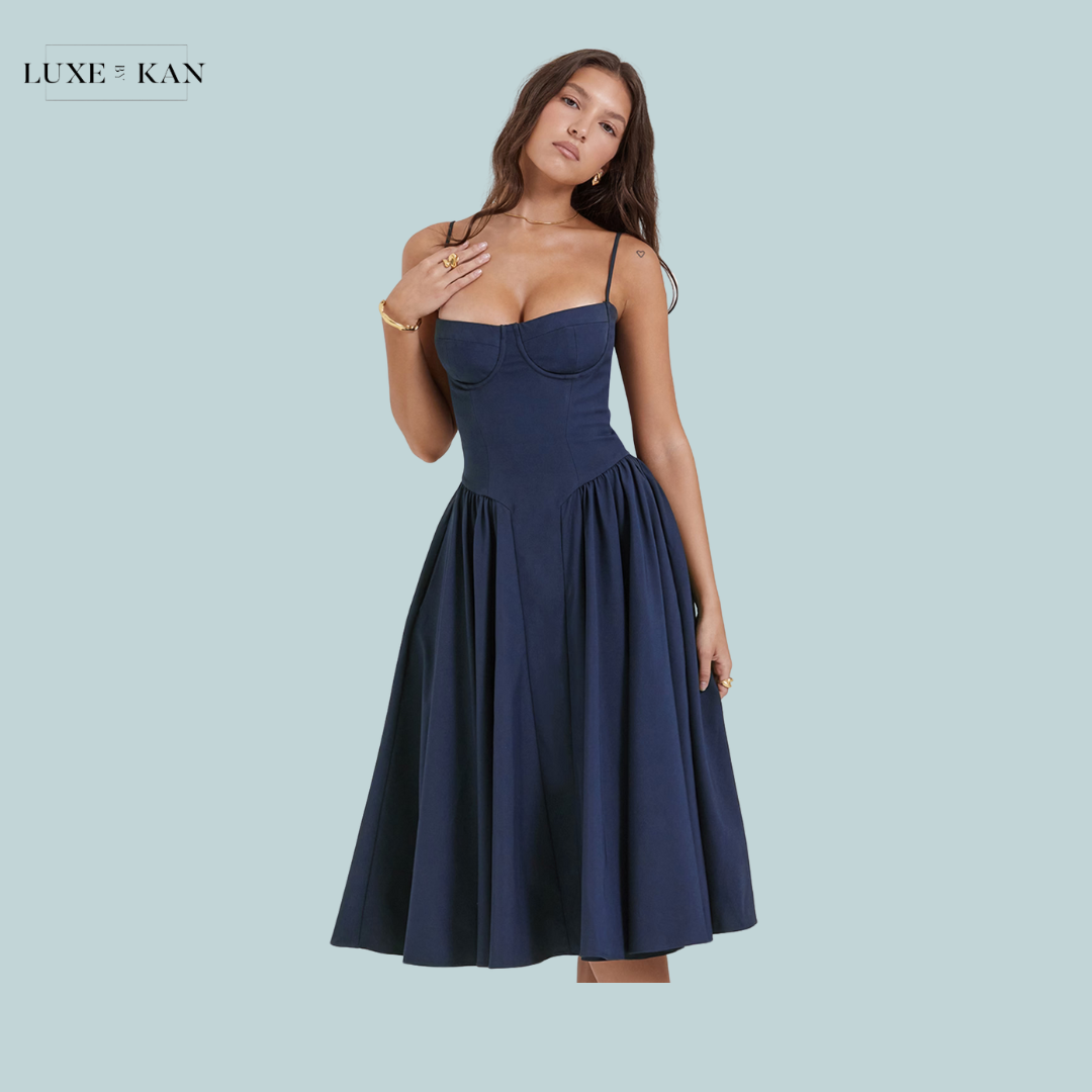 HOUSE OF SAMARIA Gathered Midi Dress