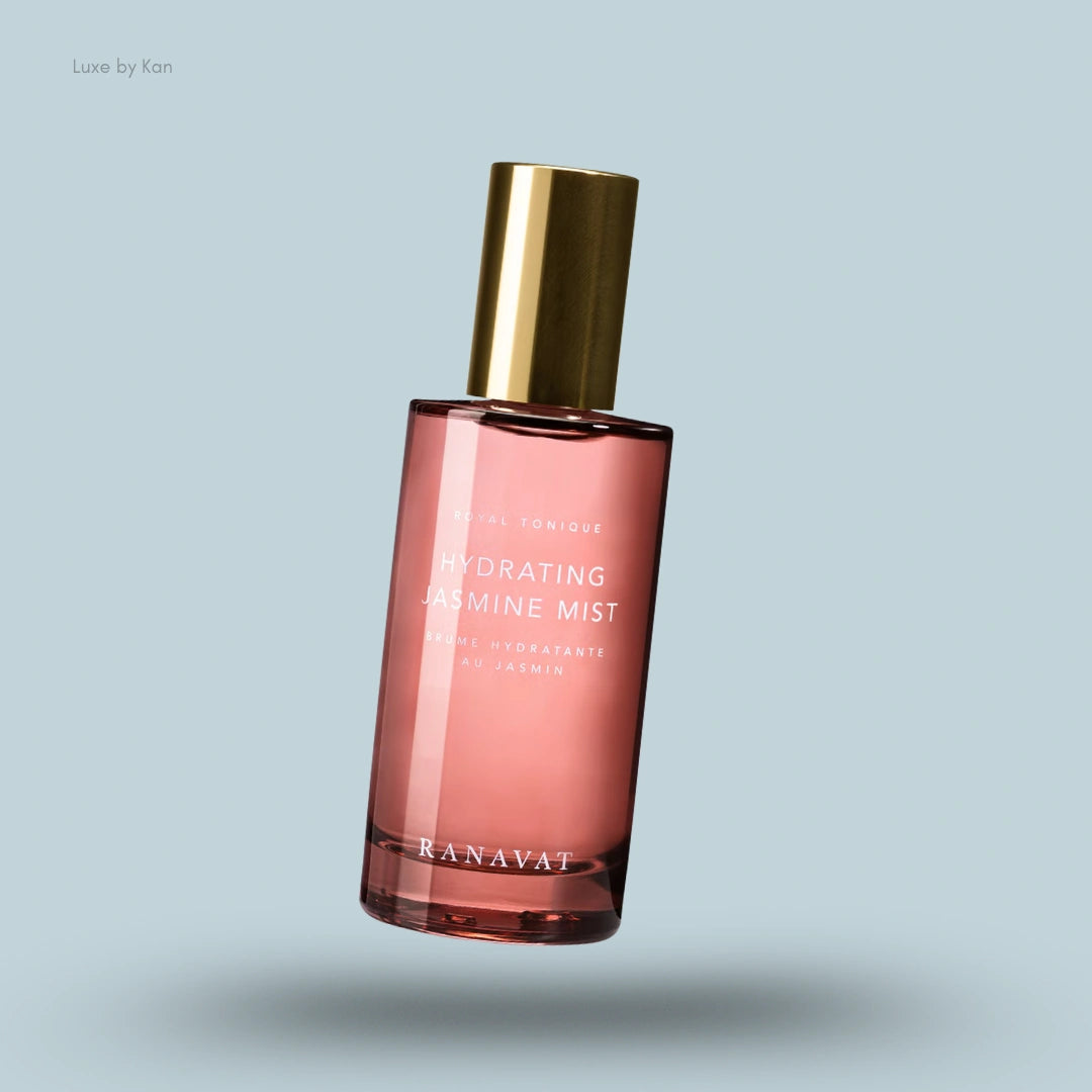Ranavat Hydrating Jasmine Mist bottle with gold cap.