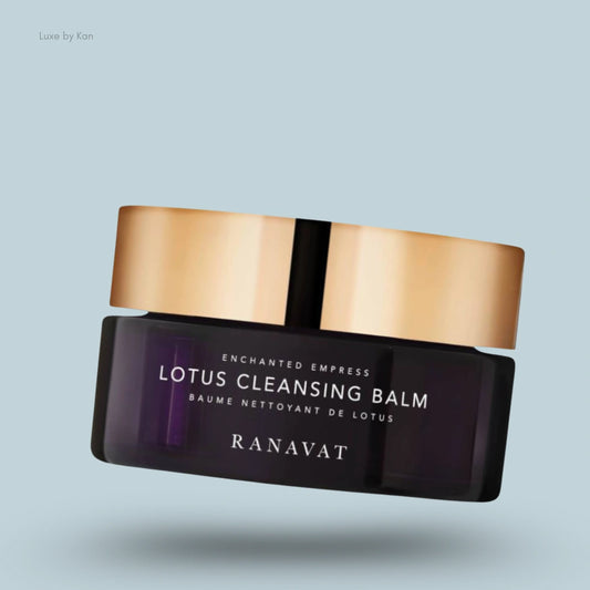 Ranavat Lotus Cleansing Balm jar with golden lid.