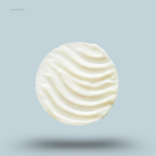 Circular sample of Ranavat regenerative conditioner with a rippled texture.