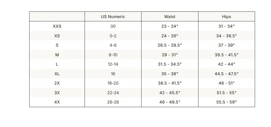 SKIMS Lightweight Cotton Lace Thong size guide chart with measurements