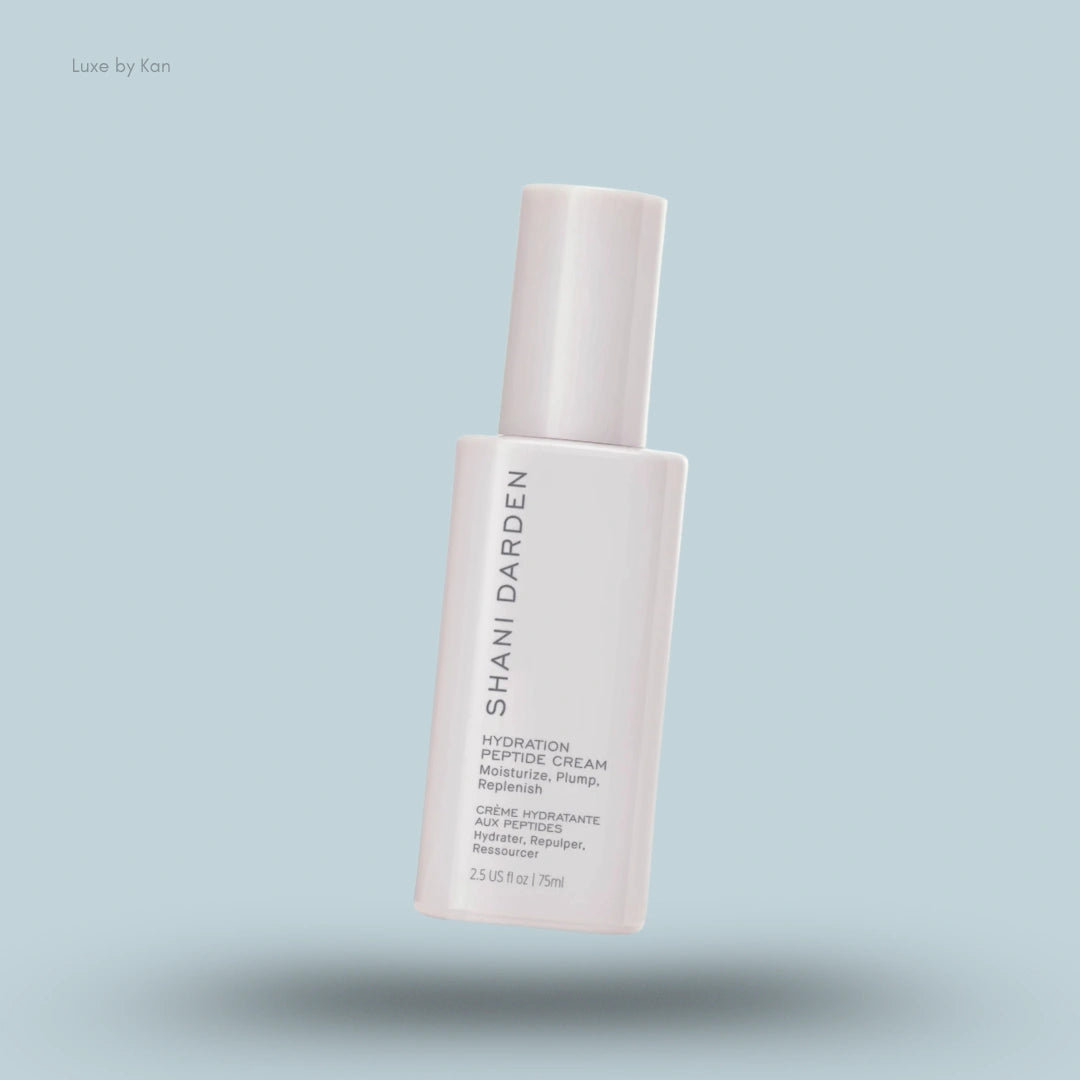 White Shani Skin Care Darden hydration peptide cream bottle.