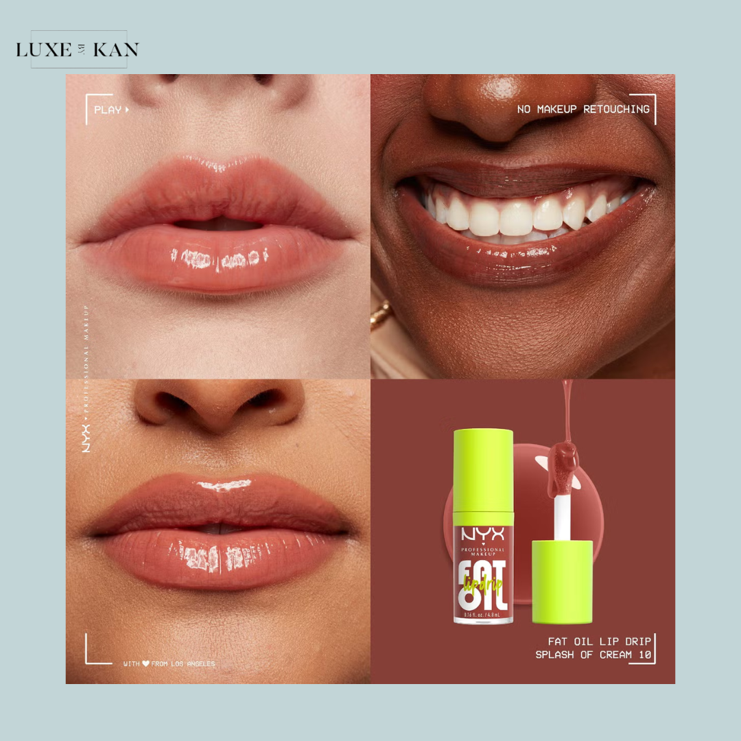 NYX Professional Makeup Fat Oil Lip Drip 12H Hydration Non-Sticky Finish Lip Gloss 4.8ml (Various Shades)
