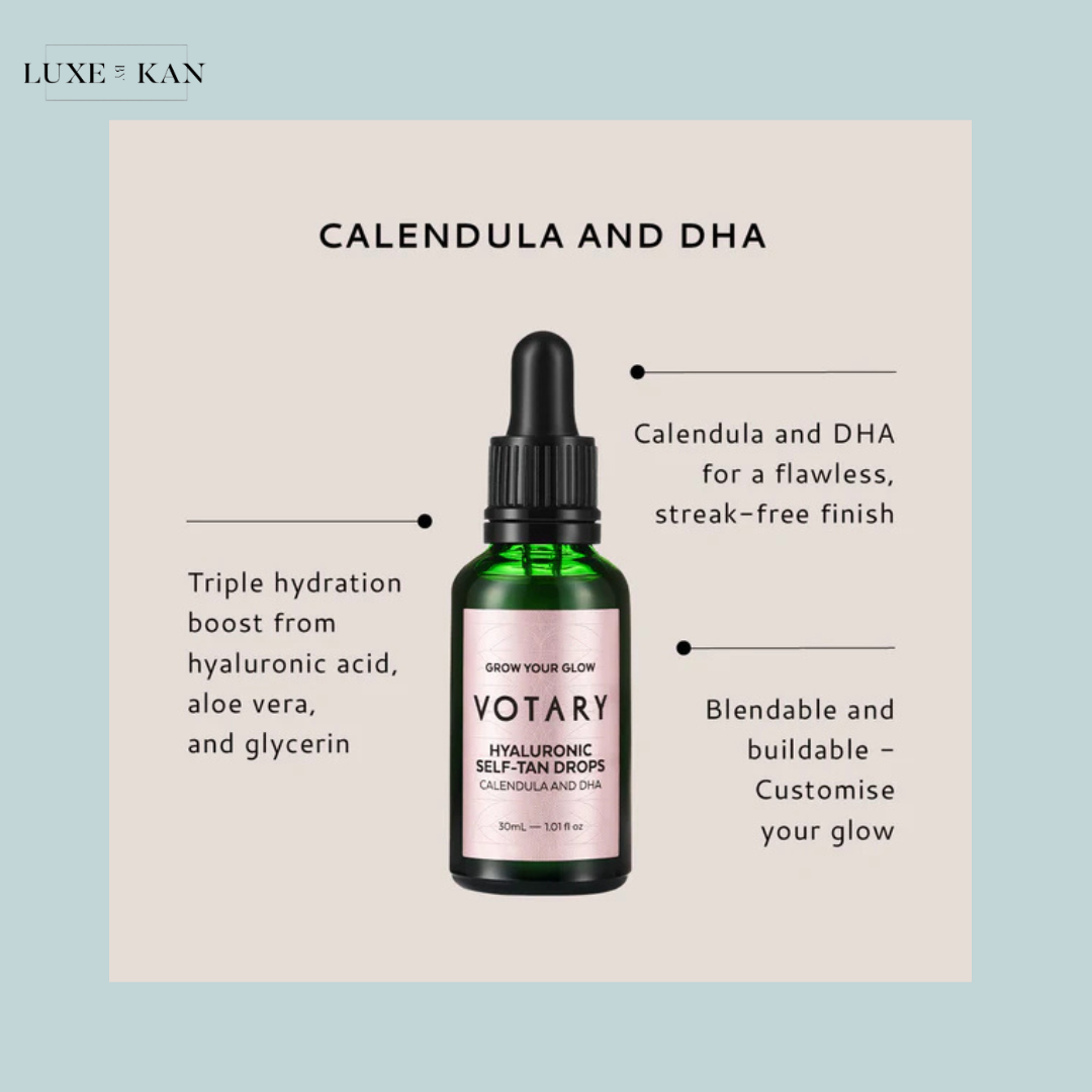 VOTARY Glow your glow hyaluronic self-tan drops 15ml