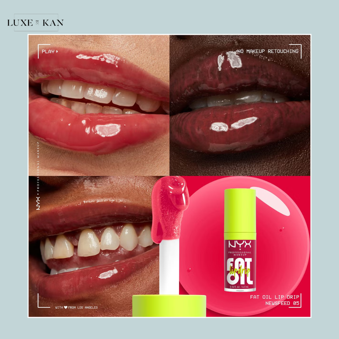NYX Professional Makeup Fat Oil Lip Drip 12H Hydration Non-Sticky Finish Lip Gloss 4.8ml (Various Shades)