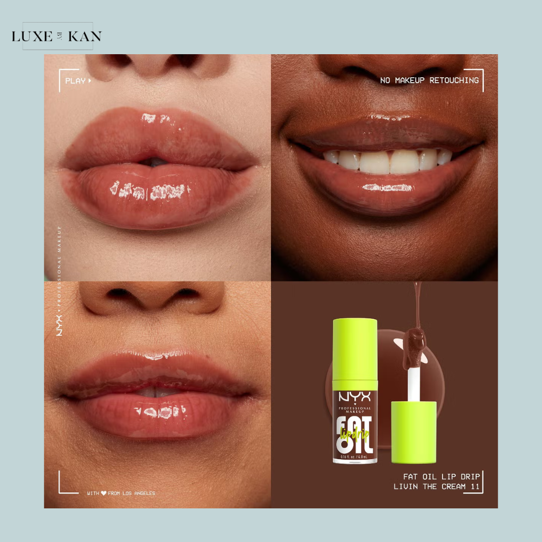 NYX Professional Makeup Fat Oil Lip Drip 12H Hydration Non-Sticky Finish Lip Gloss 4.8ml (Various Shades)