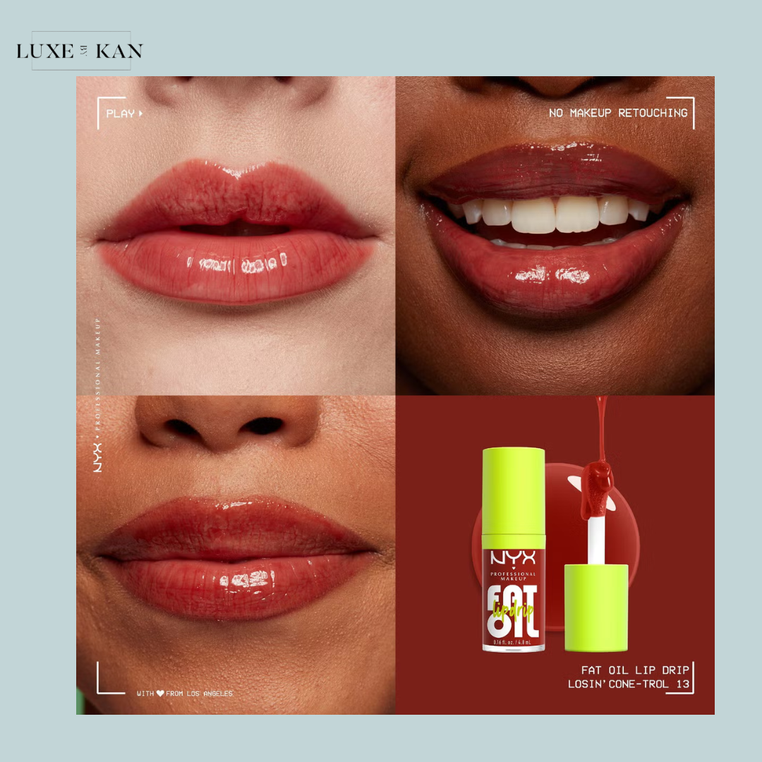 NYX Professional Makeup Fat Oil Lip Drip 12H Hydration Non-Sticky Finish Lip Gloss 4.8ml (Various Shades)