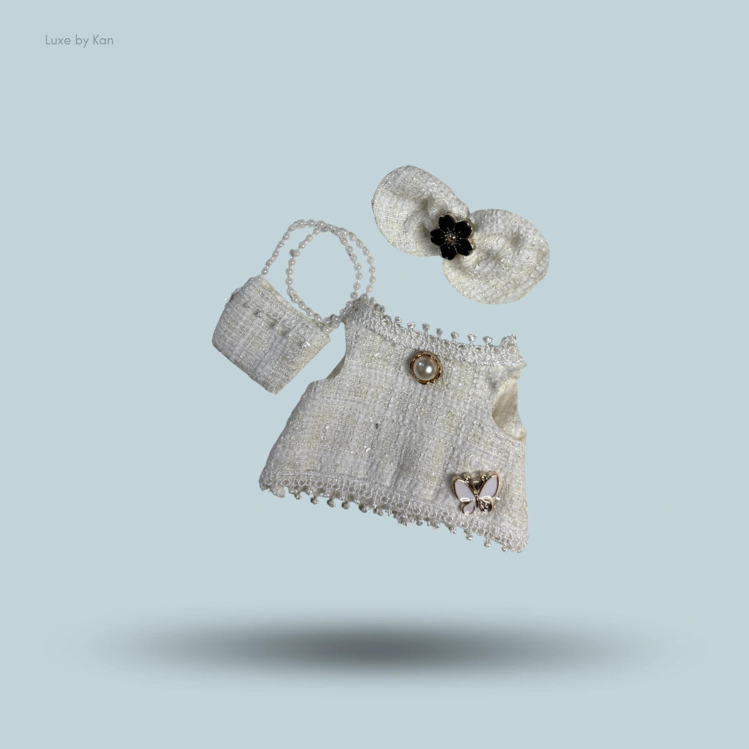 PopMart Labubu Doll Tweed Elegance Outfit - 3 Piece Set