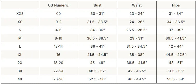 SKIMS Sleep Long Sleeve Button Up Set size guide chart with measurements