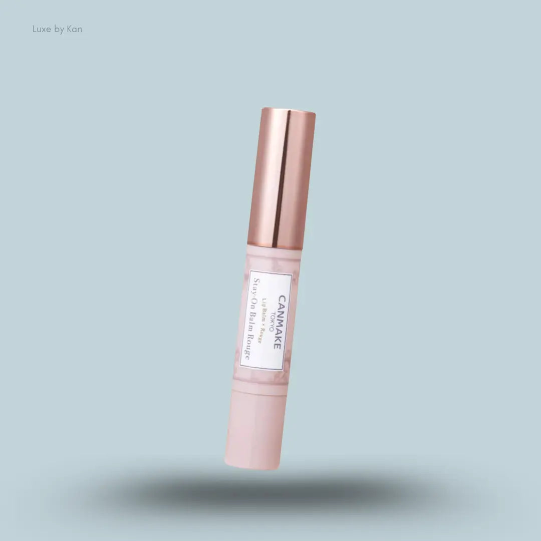 Canmake Stay-On Balm Rouge in Masquerade Bud, glossy red tinted lip balm