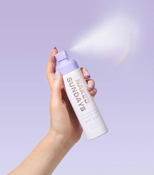 ناكيد صندايز رذاذ الجسم المتوهج بعامل حماية من الشمس SPF50+، 150 مل