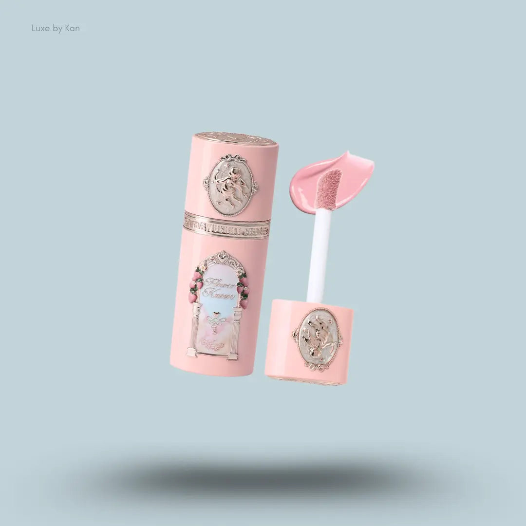 Flower Knows Strawberry Cupid Liquid Blush in 02 Coastal Rose, warm dusty rose blush in Cupid bottle