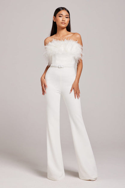 NADINE MERABI COLETTE WHITE JUMPSUIT