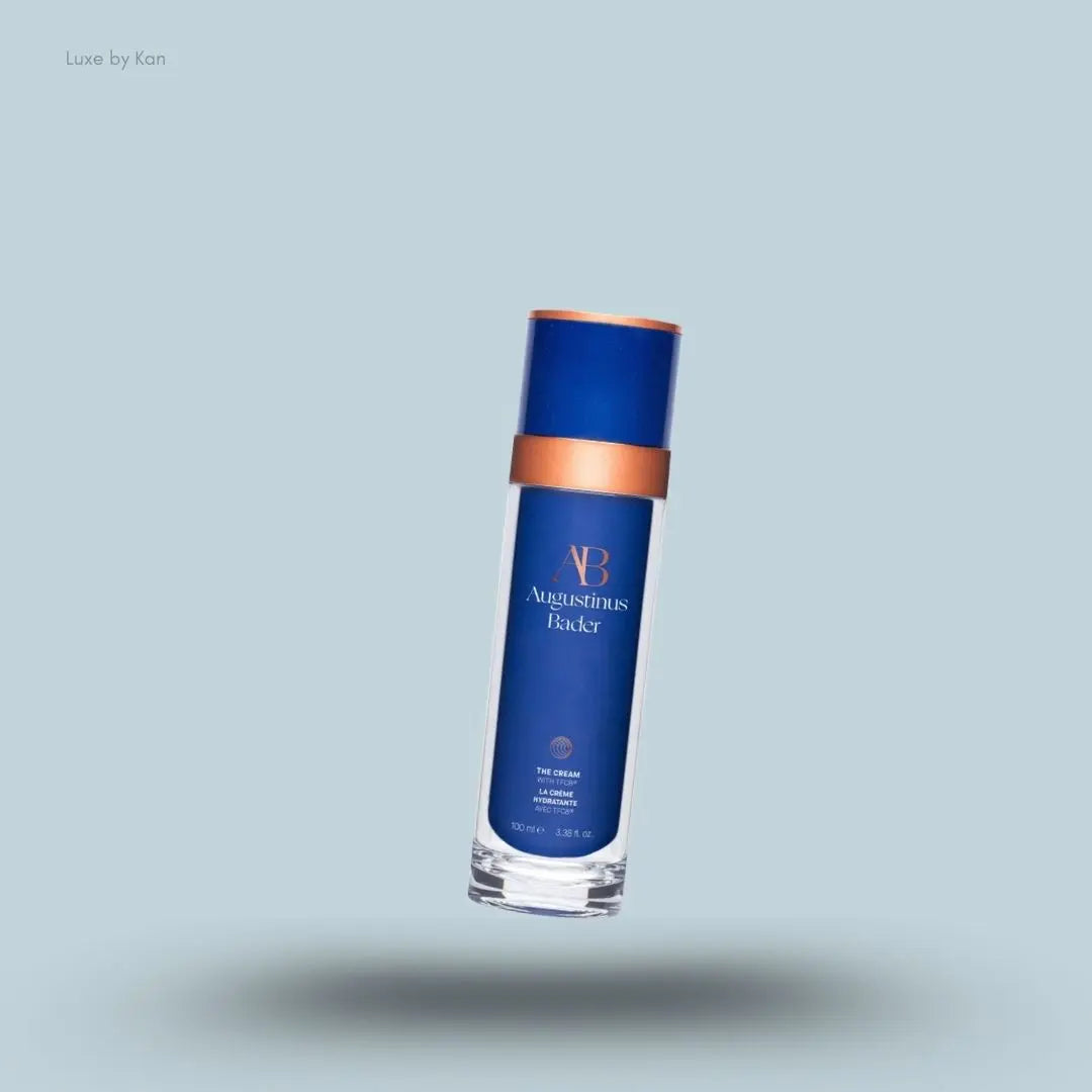 Augustinus Bader The Cream 100ml blue jar with copper lid front view India