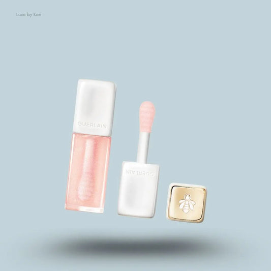 Guerlain KissKiss Bee Glow Plump 100 Warm Glow sparkling pink plumping lip care honey spoon applicator India