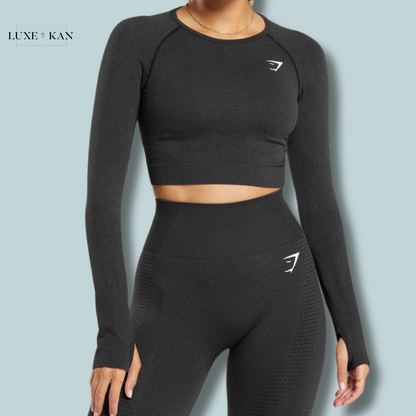 GYMSHARK VITAL SEAMLESS 2.0 LONG SLEEVE CROP TOP