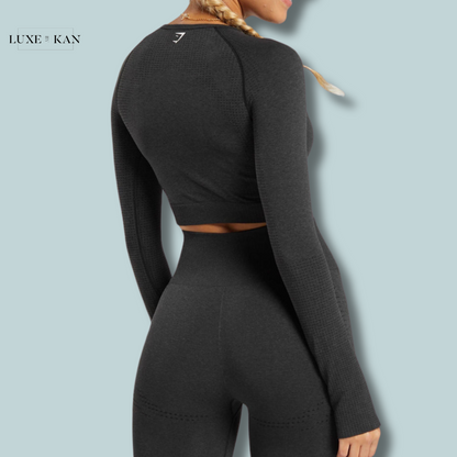 GYMSHARK VITAL SEAMLESS 2.0 LONG SLEEVE CROP TOP